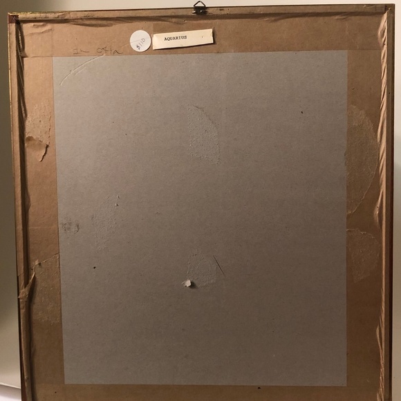 SOLD Aquarius Signed Framed Lithograph - Picture 3 of 4